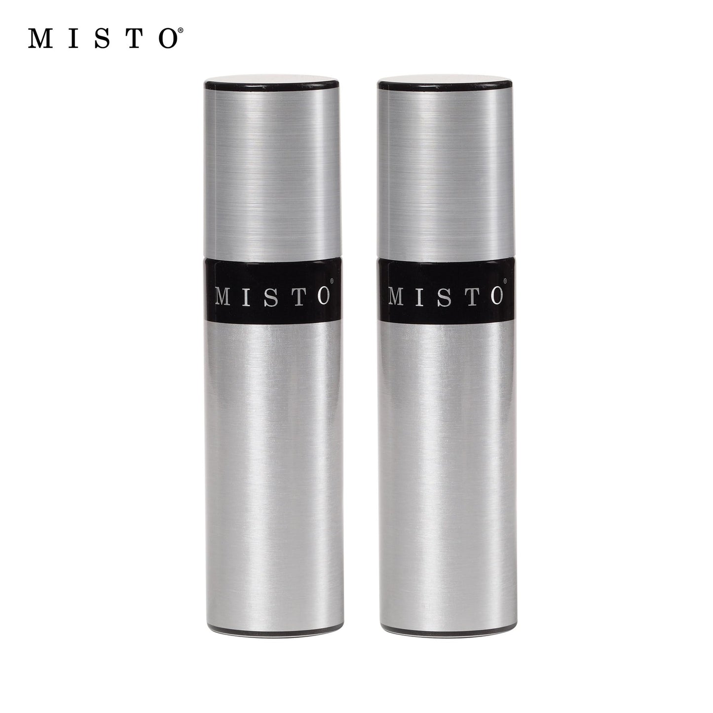Misto Gourmet Olive Oil Sprayer Set of 2 Aluminum Bottles - Refillable Pump Mister for Cooking, Salads, Grilling - 3.2 oz Each, No Propellants