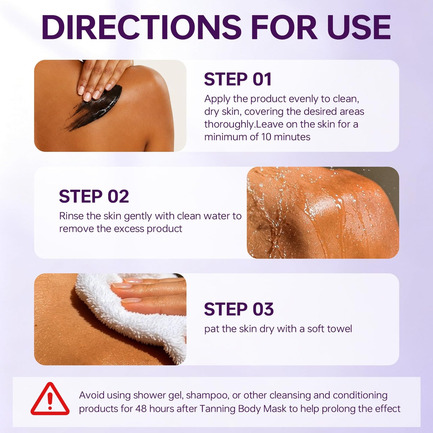 10 Min Express Self Tanner Body Mask, Fast-Acting Streak-Free Sunless Tan Formula for Full Body, Natural-Looking Bronze, Quick Dry & Transfer-Resistant Gradual Tanner (1pc)