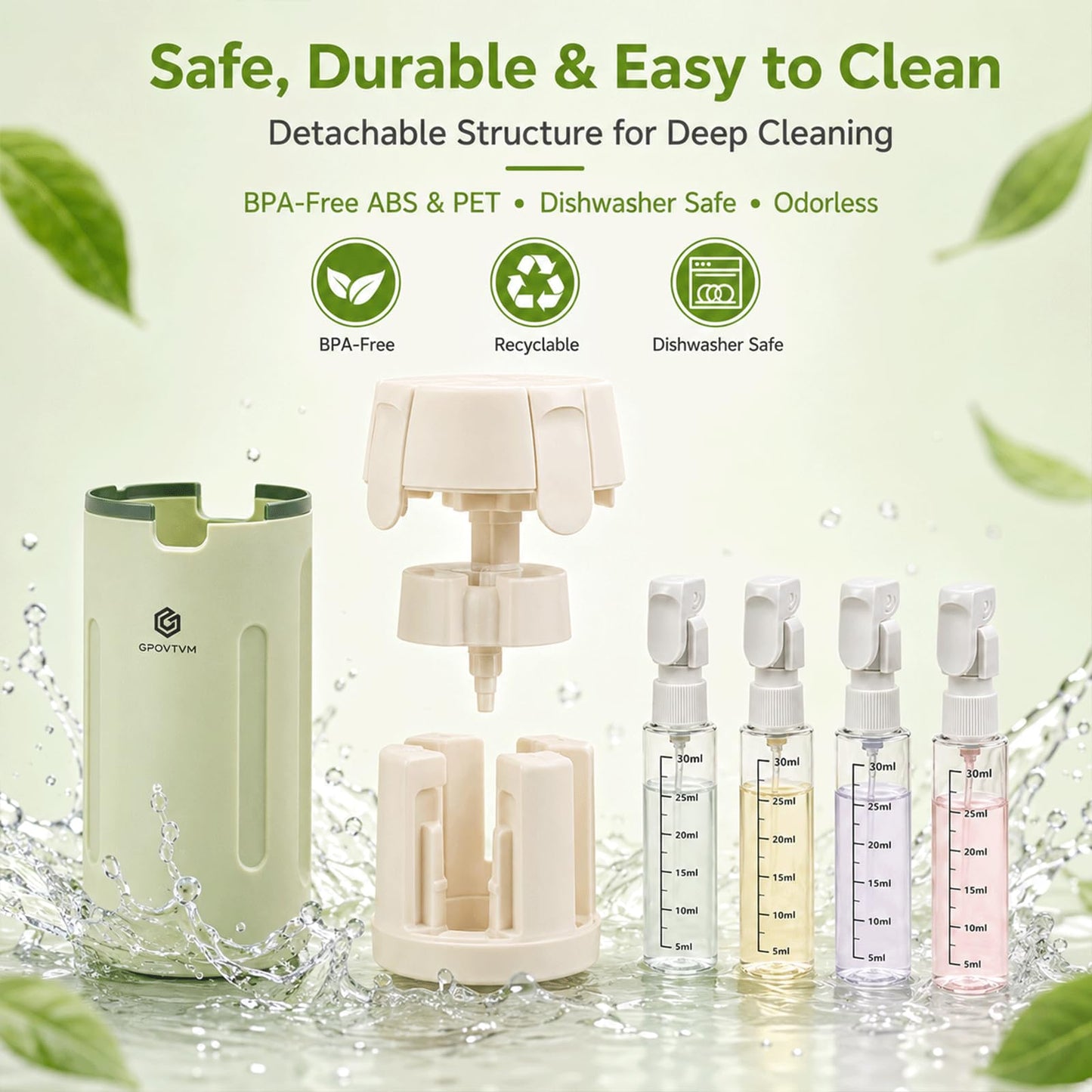 2 Pack 4 in 1 Travel Dispenser Bottle Four One Items Toiletry Containers Shampoo for Toiletries 4in -1 Soap 4-in-1 Leak Proof Rotatable Setpump Creams Sized TSA Refillable Lotion Cosmetic to Fill