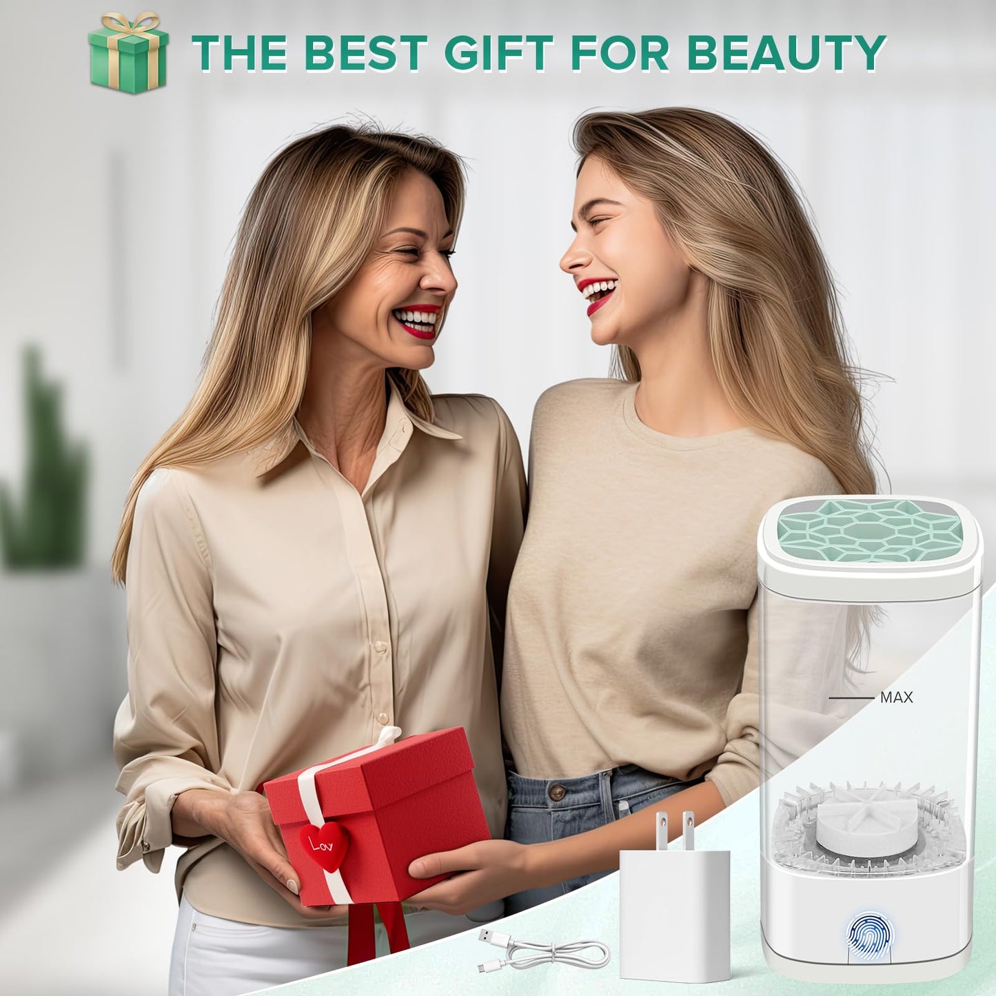 Electric Makeup Brush Cleaner Machine, Multi-Functional Cosmetic Brush Cleaner with Dryer Holder, Portable Automatic Makeup Brush Cleaning Tool Type-C Charging
