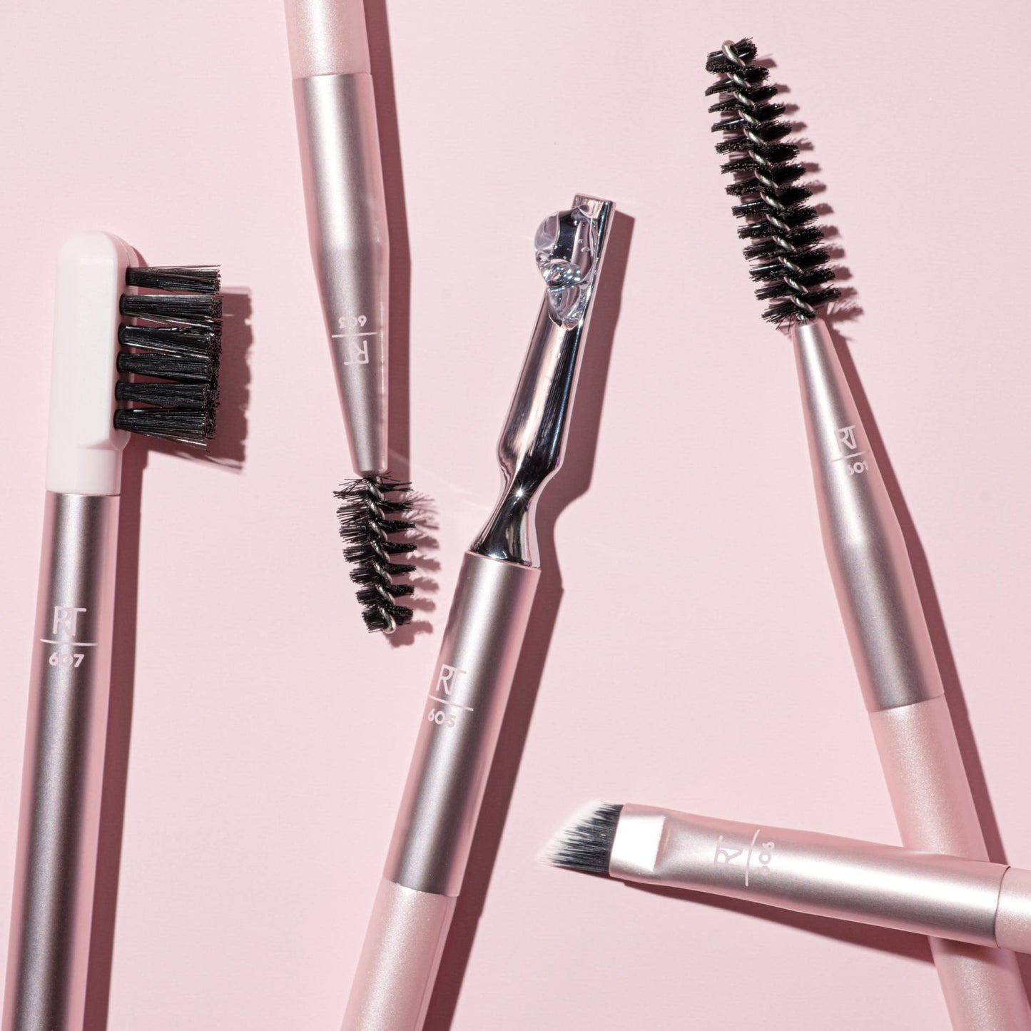 Real Techniques Brow Styling Set, For Lifting Brows, Fill & Style, Dual-ended Makeup Brushes, Full Kit for Eyebrows, Get Full, Laminated, or Natural Brows, Multiuse Tools, 3 Piece Set