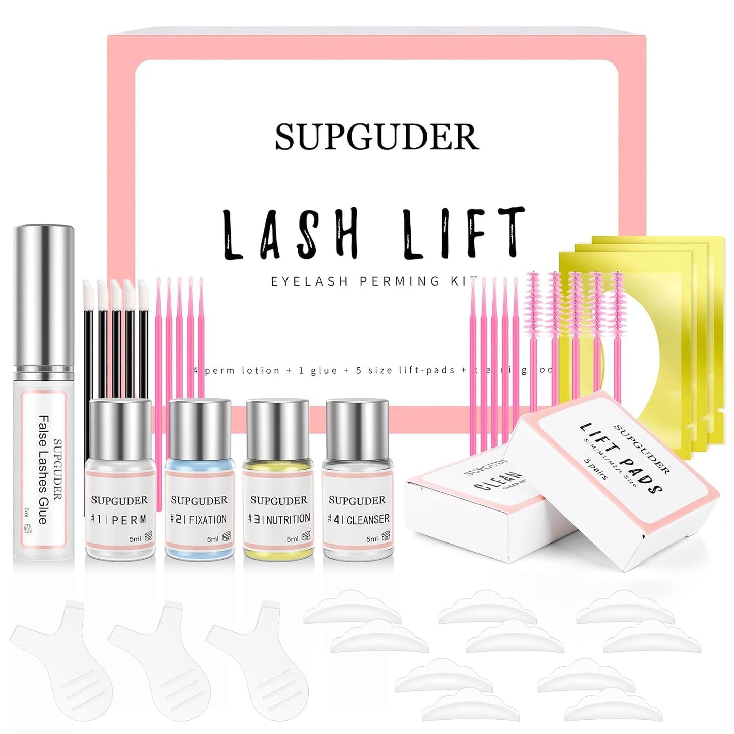 2026 Upgraded Lash Lift Kit for Perming,Curling and Lifting eyelashes,Semi-Permanent Salon Grade Supplies for Beauty Treatments,Includes Eye Shields,Pads and Accessories