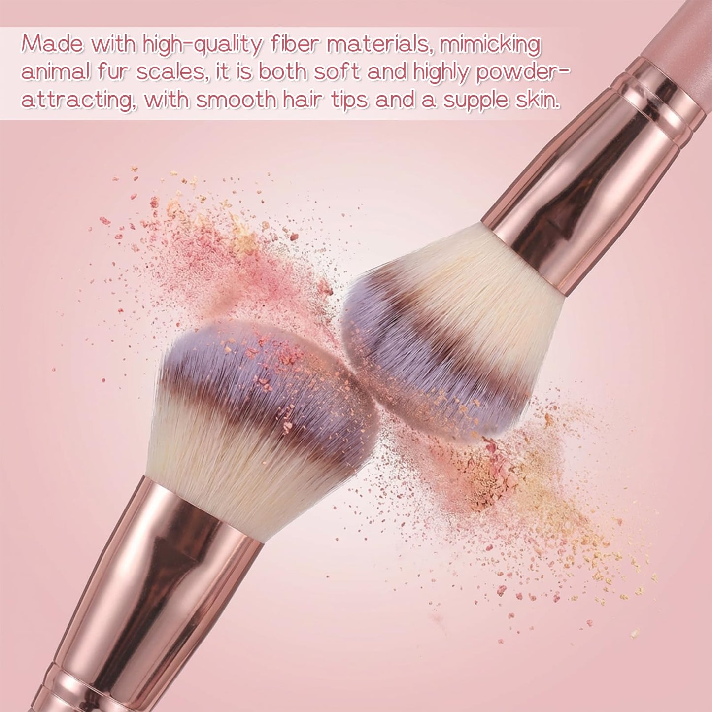 65Pcs Pink Makeup Brushes Set, Facial Make up Accessories Foundation Brush Kit Eye and Face Make up Brushes & Tools Professional Multi-functional Makeup Tool Set with Case