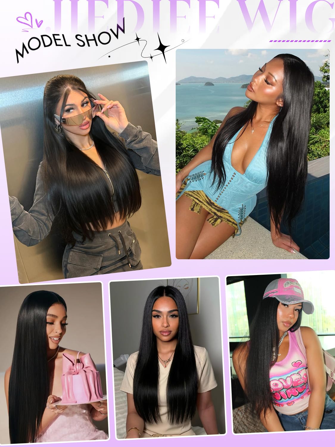 Jiediee 13x6 Lace Front Wigs Human Hair 30 Inch Straight Wigs Human Hair Lace Front Wigs for Women 200% Density Natural Black Wig HD Transparent Lace Closure Wigs Human Hair