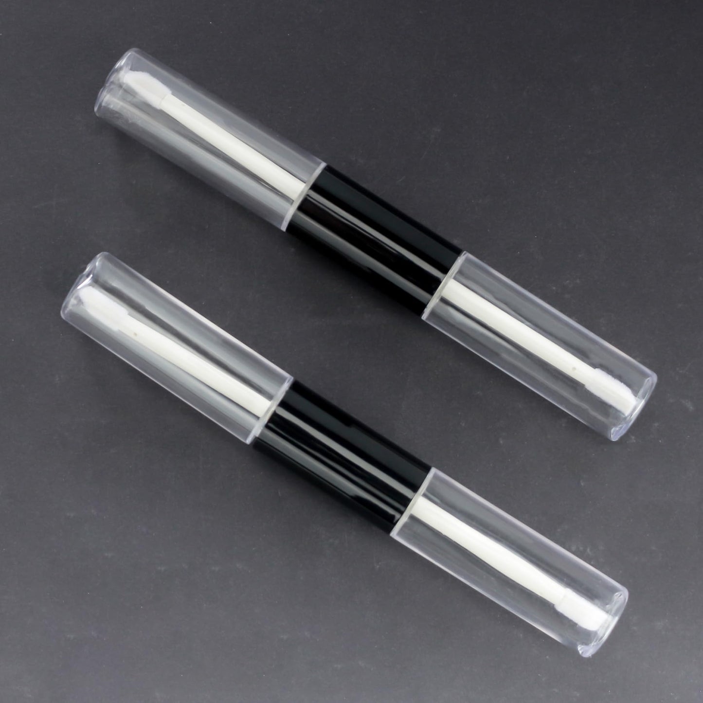 COSIDEA 10pcs Round plastic 10ml*2 dual Ended lip gloss tubes 20ml double end lipgloss tube container