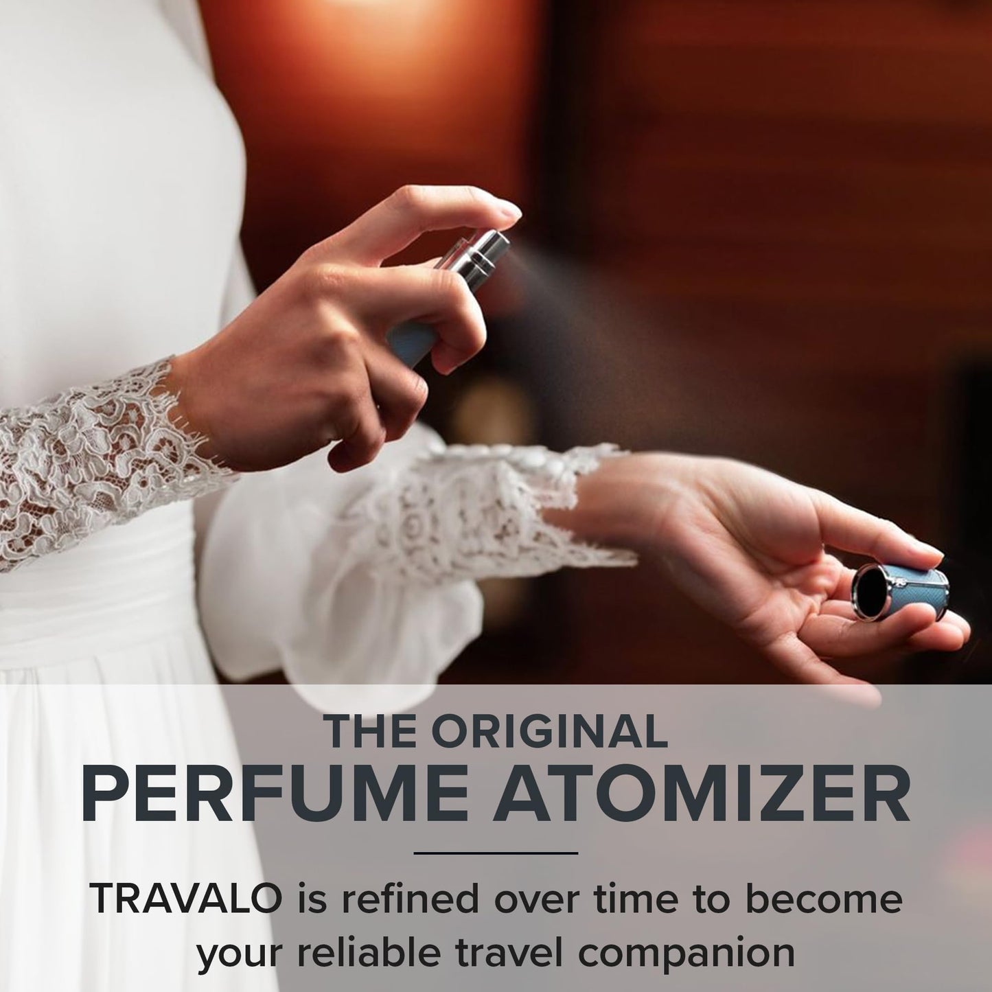 Travalo Milano Perfume Atomizer - Leak-Proof and TSA Approved for Air Travel - Reusable, Airtight, Easy Fill Mini Pump Sprayer - Lightweight Vegan Leather with Polished Metal Outer Shell - Hot Pink