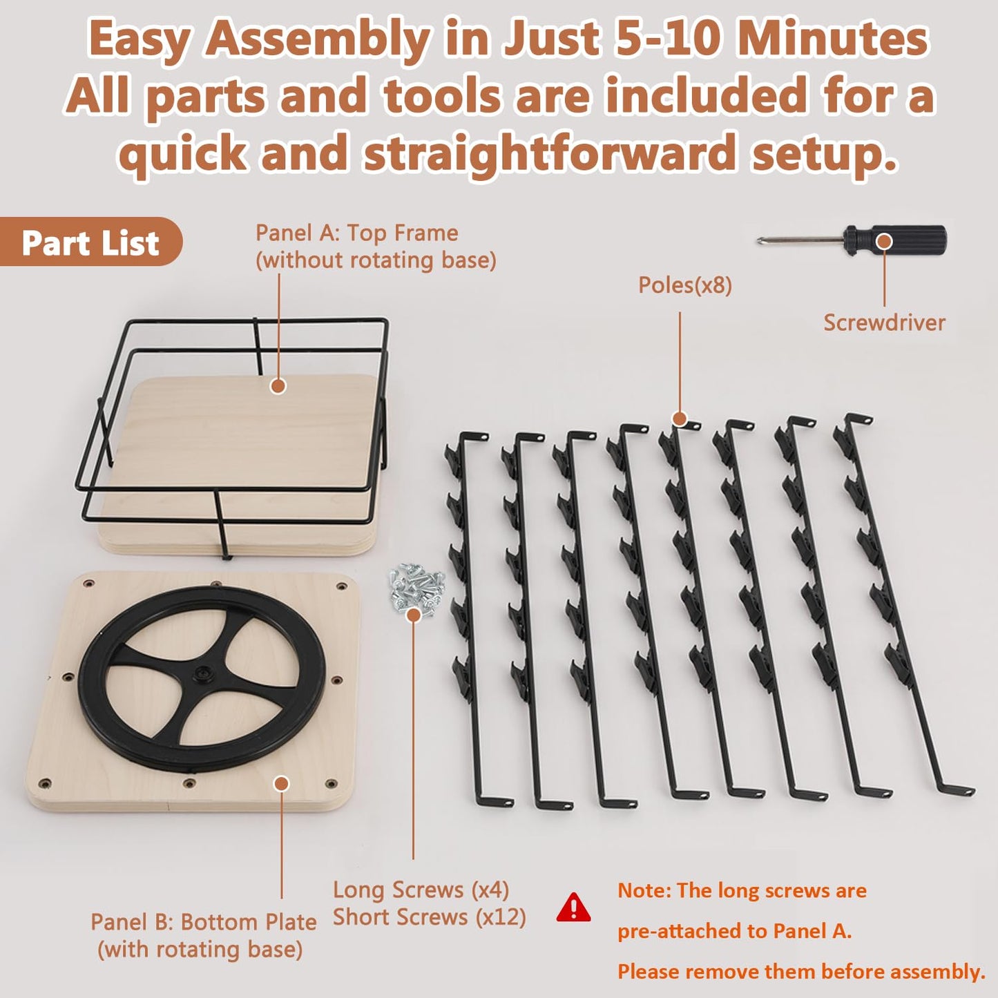Chip Rack Display Stand, 5-Tier 360° Rotating Organizer with Top Storage Basket for Drinks & Spice Jars, 40 Clips & Snack Tray for Store, Kitchen, Party, Retail Countertop Snack Display (Square Base, Beige)