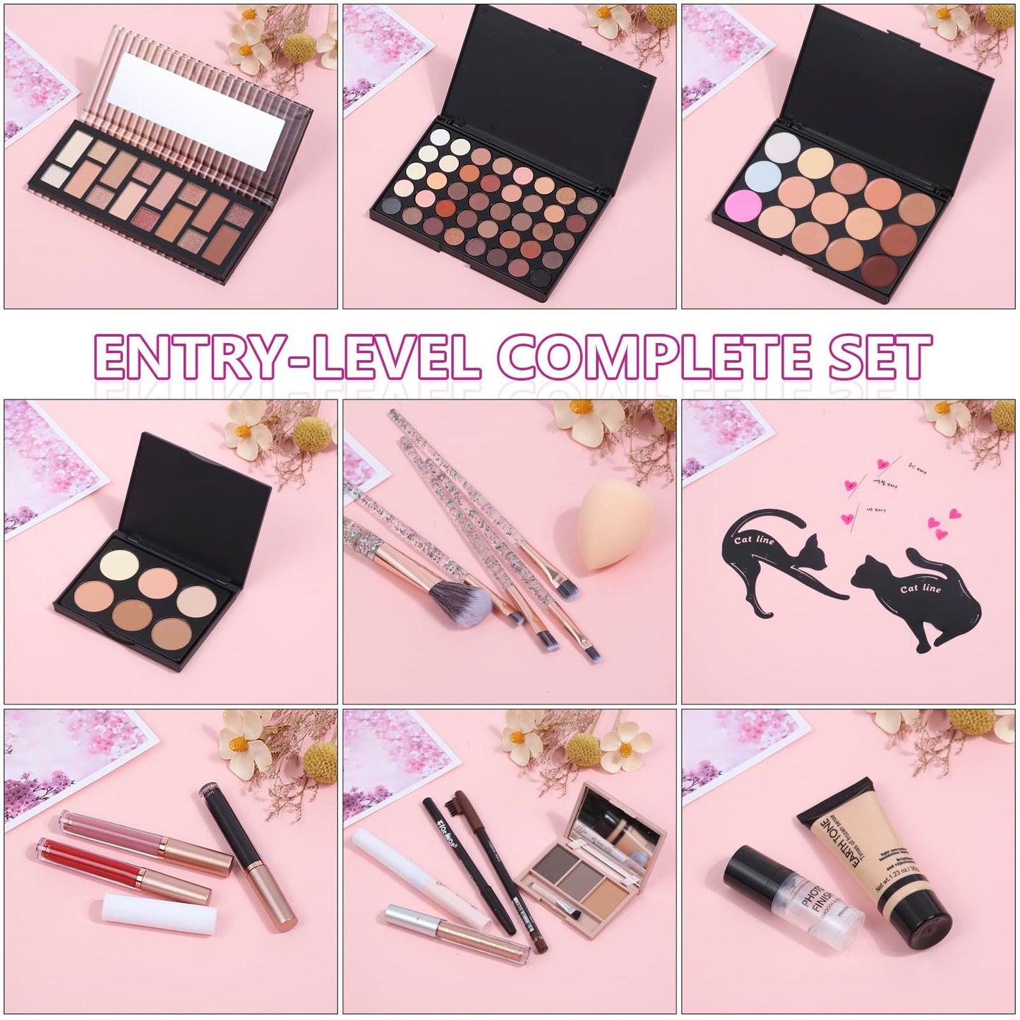 Travel Makeup Kit, Makeup Set For Teen Girls, Make up Gift Set For Women with Makeup Box, Eyeshadow Palettes, Foundation, Concealer, brushes set (Colors 29)