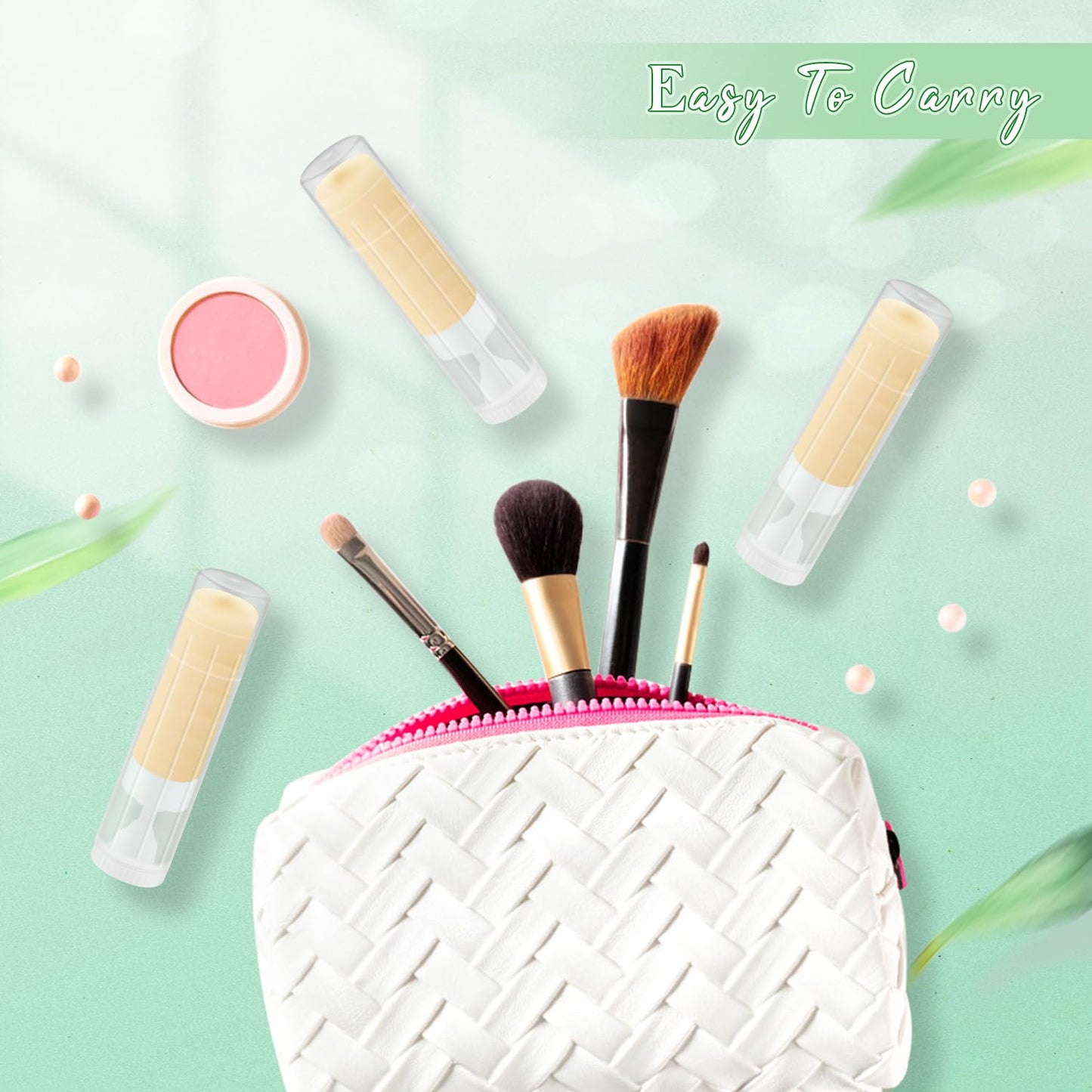 DynnnDy 25Pcs 15g/0.5oz Empty Clear Plastic Lip Balm Tubes Top-fill Lipstick Containers Refillable Homemade Sample Tubes for Chapstick,Lip Gloss,Solid Perfume,Lotion Bar