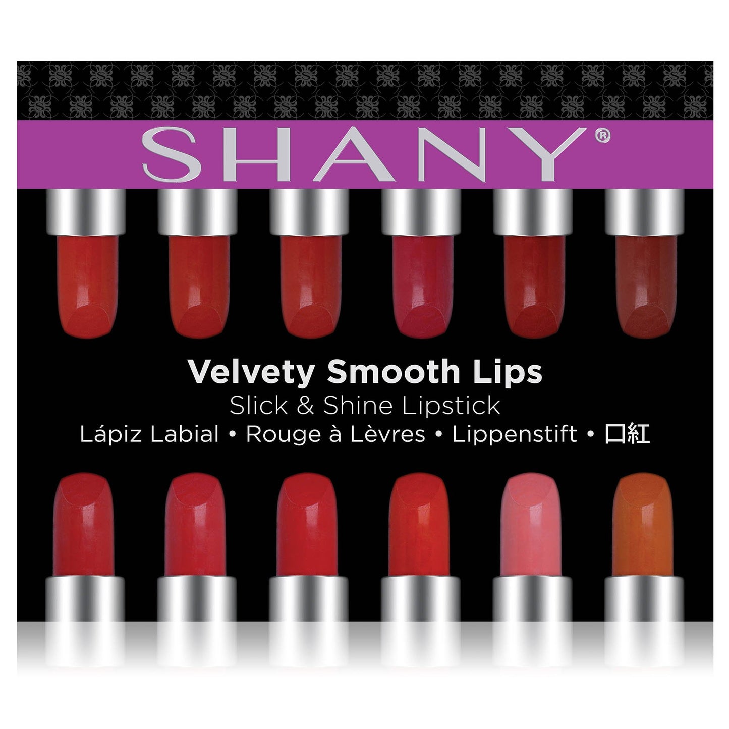 SHANY Slick & Shine Multi-Colored Lipstick Set - 12 Matte Lip Colors Long Lasting & Moisturizing Lip Shades In A Premium Packaging Gift Box with Vitamin E and Aloe Vera. Multi Pack