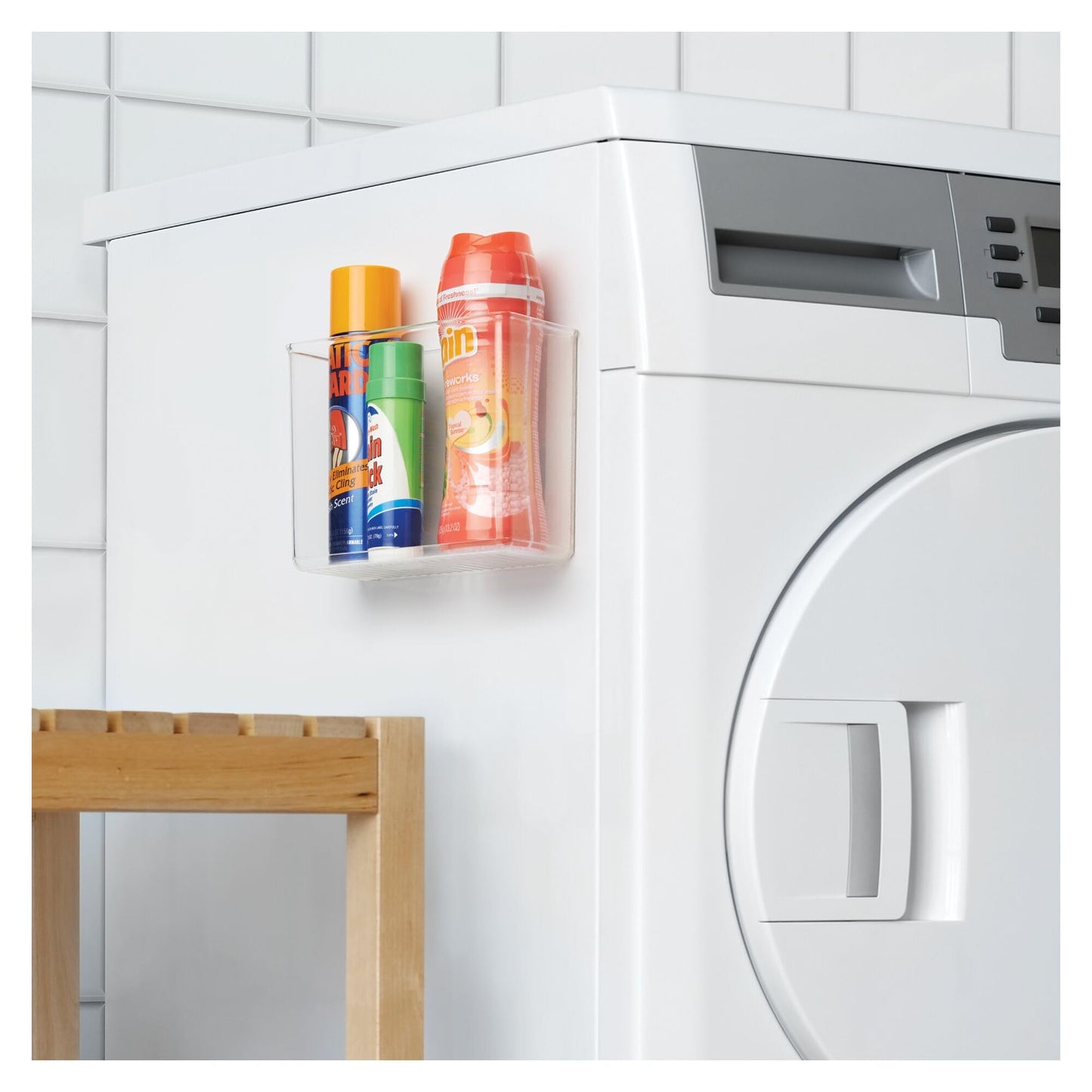 iDesign Adhesive Organizer Bin, Set of 2, Clear