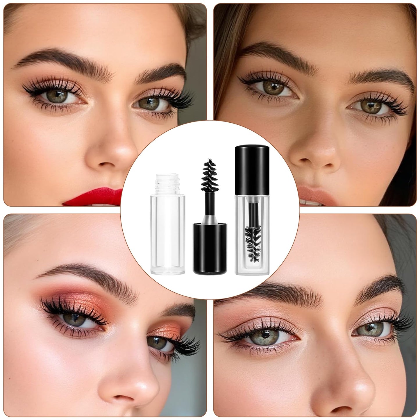 36 Pcs Empty Mascara Tubes with Wand (3ml), Refillable Eyelash Brow Tint Tubes, Travel Size Containers for Lash/Brow Oil, Eyebrow Shaping, Perm Aftercare