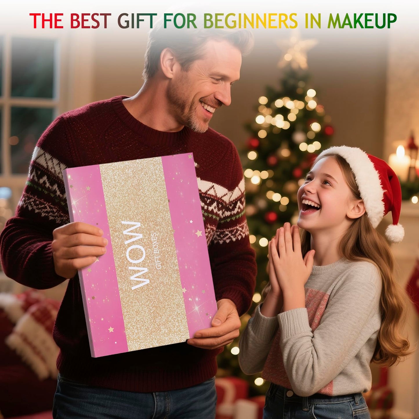 Makeup Advent Calendar 2025, 24 Days Christmas Holiday Xmas Countdown Calendar Beauty Make up Surprises Gift Set For Teens Gilrs Women