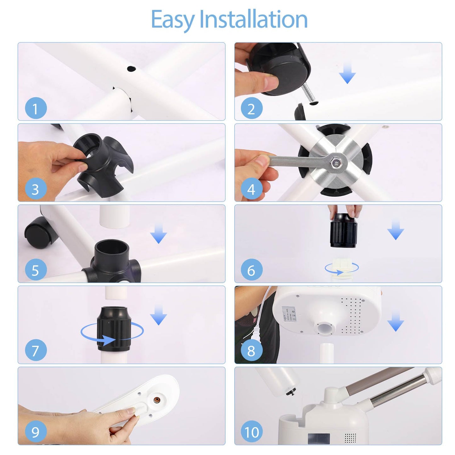 Facial Steamer with Hot & Cold Mist Function, 2 in 1 Facial Steamer for Beauty Salon