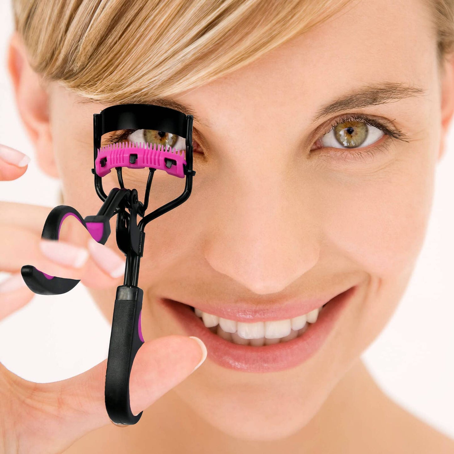 Eyelash Curlers with Comb IMMER LIEBEN Lash Curler with 5 Replacement Refills, 3 Combs, 10 Seconds Curl and Lifted Lashes Black and Purple 2 Pack