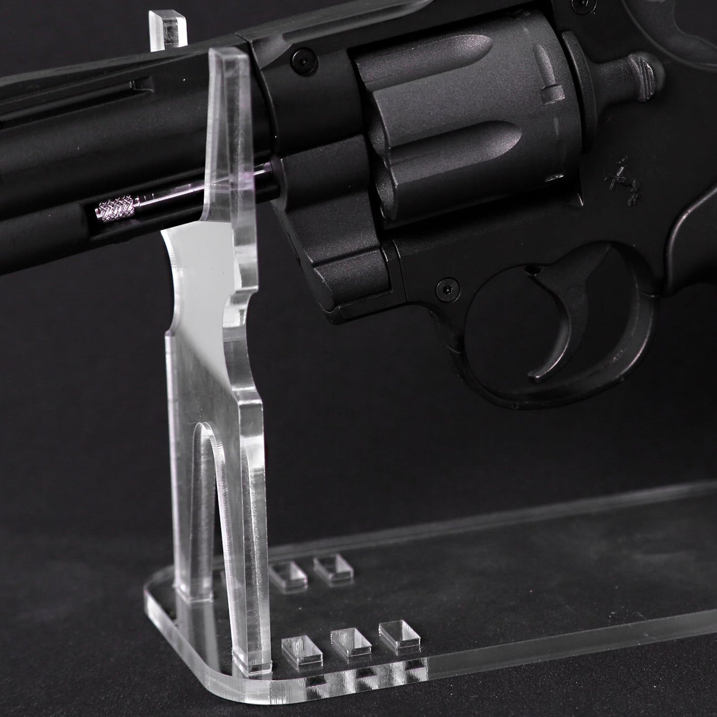 OCQOTAT 2Pcs Acrylic Display Pistol Rack-Adjustable Pistol Stand,Black Transparent Pistol Holder for Hand Gun,Portable Gun Rack for Gun Safe Hidden Gun Storage,Gun Holder Pistol Accessories,7.5x2.75