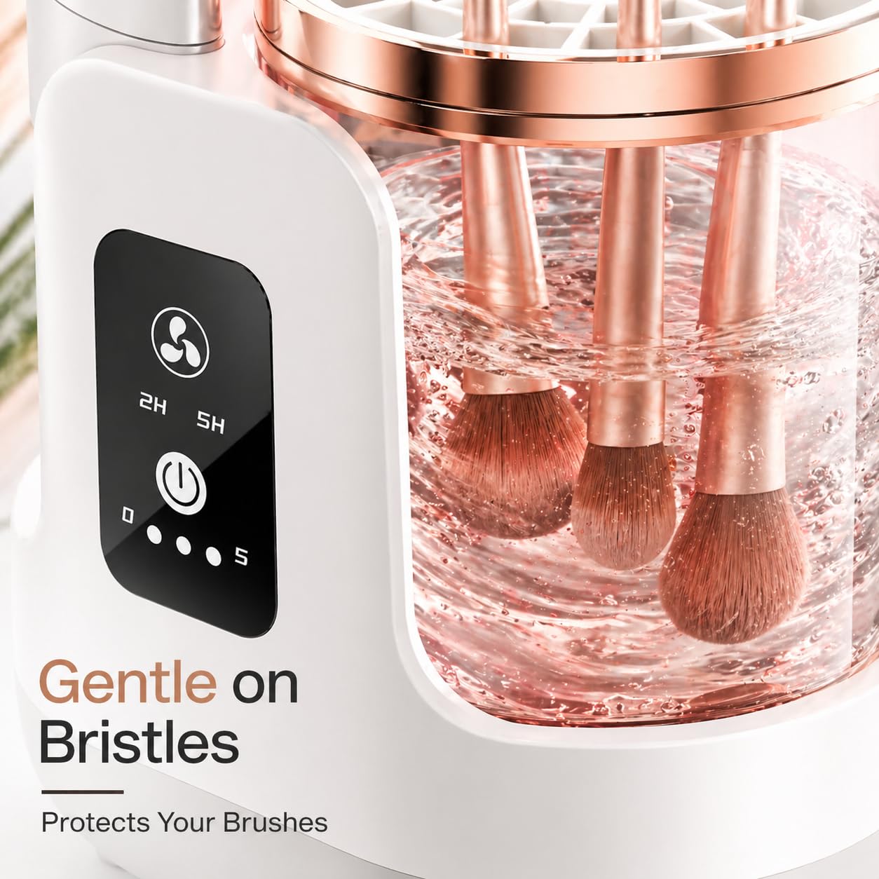 Electric Makeup Brush Cleaner Machine with Automatic Cleaning and Drying Functions Portable Makeup Brush Cleaner for All Size of Makeup Brushes Gifts for Makeup Lovers