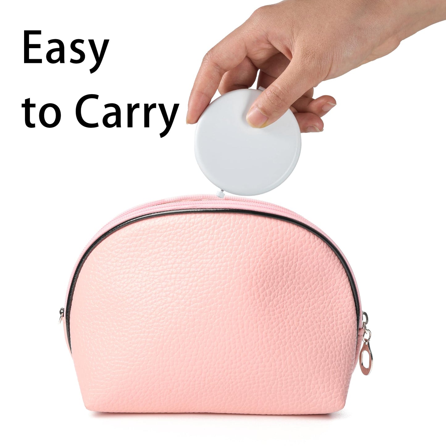 QUSTGO Compact Mirror, Pocket Travel Makeup Mirror for Purse, Metal Round Shell, 2-Sided 1X/2X Magnifying, Portable, Folding, Handheld, White,18 Pack