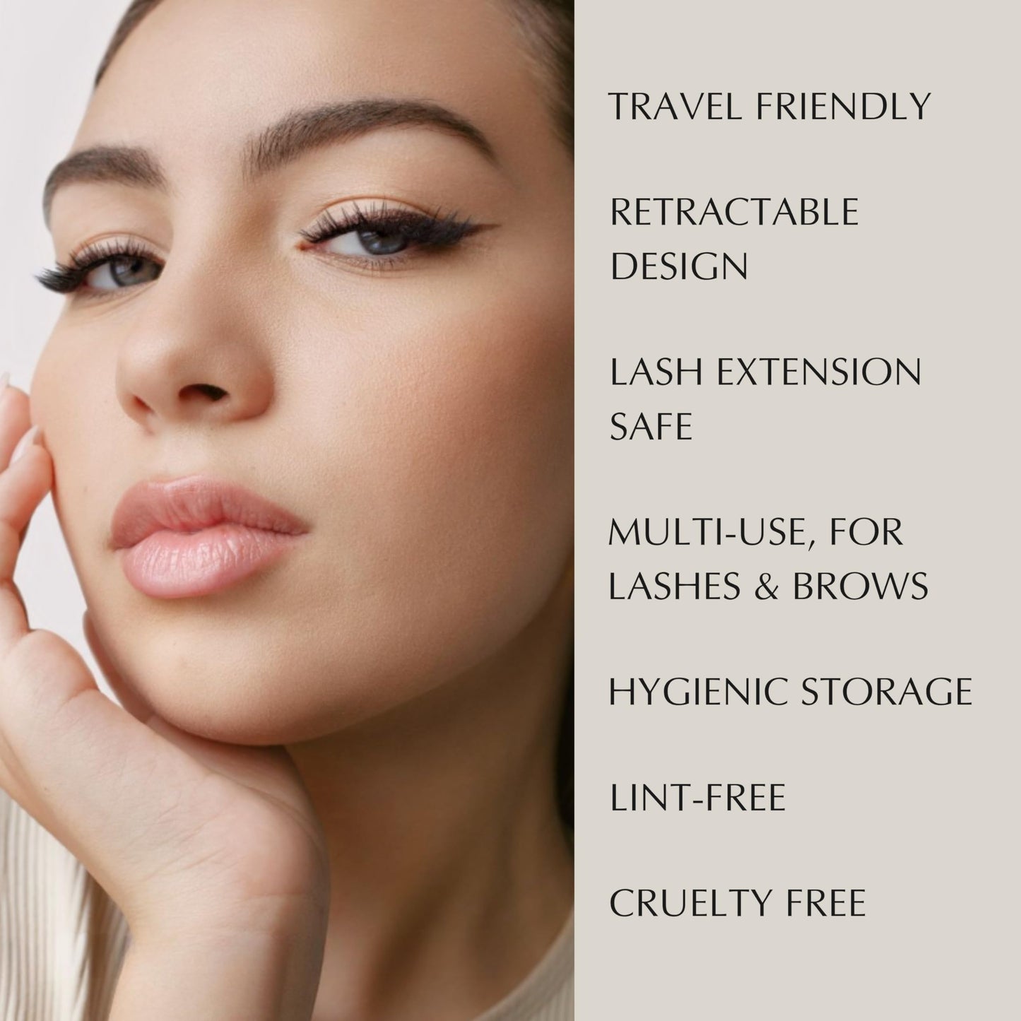 Xtreme Lashes Deluxe Retractable Lash Styling Wand, Travel-Friendly, Lash & Brow Grooming Brush, Mascara Wand Spoolie, Lash Extension Safe