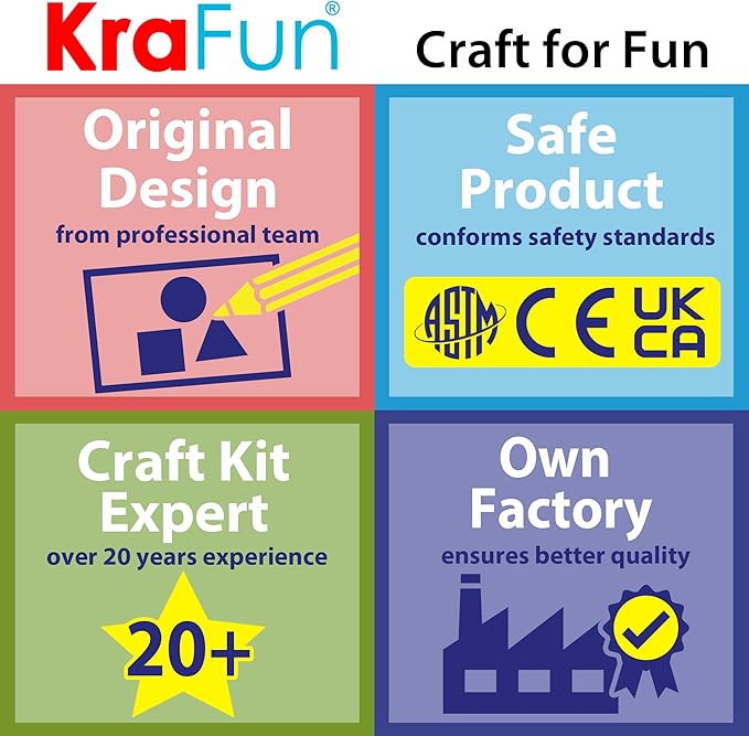 KRAFUN Beginner Mermaid Lacing Card Kit for Kids Arts & Crafts, 5 Easy Mermaid, Animal Lacing Projects, Paper Lace Cards for Toddlers, Fine Motor Preschool Skills Toys