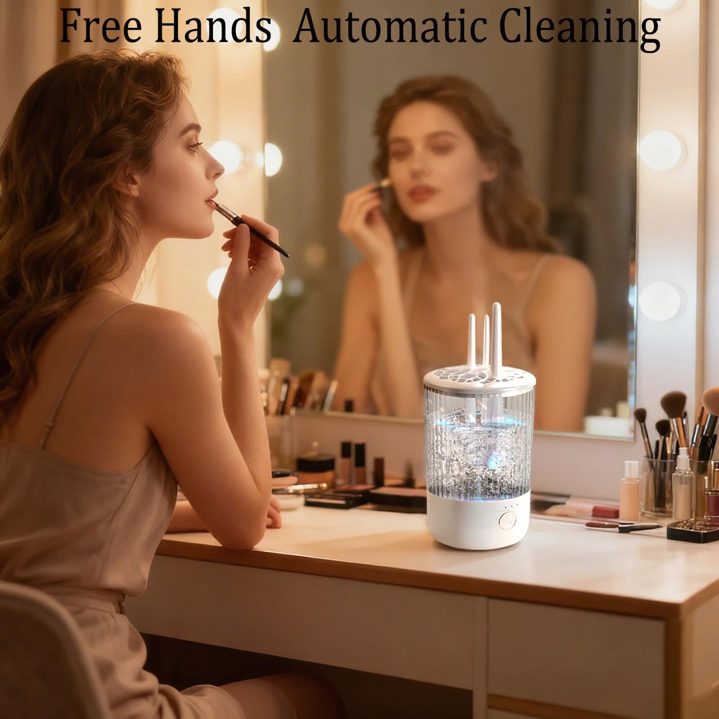 BomCot Electric Makeup Brush Cleaning Machine, Automatic Makeup Brushes Cleaner Suitable for Various Makeup Brushes & Tools