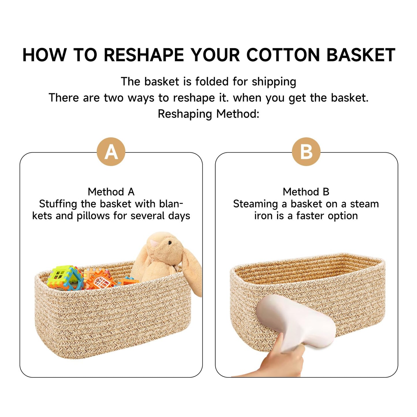MiniArk Small Storage Baskets for Organizing | Closet Organizer Bins | Shelf Toy Basket | Woven Rope Baskets | Cube Decorative Box | Shallow Basket | 11.5x7.5x4.7” | 3 Packs Black Brown