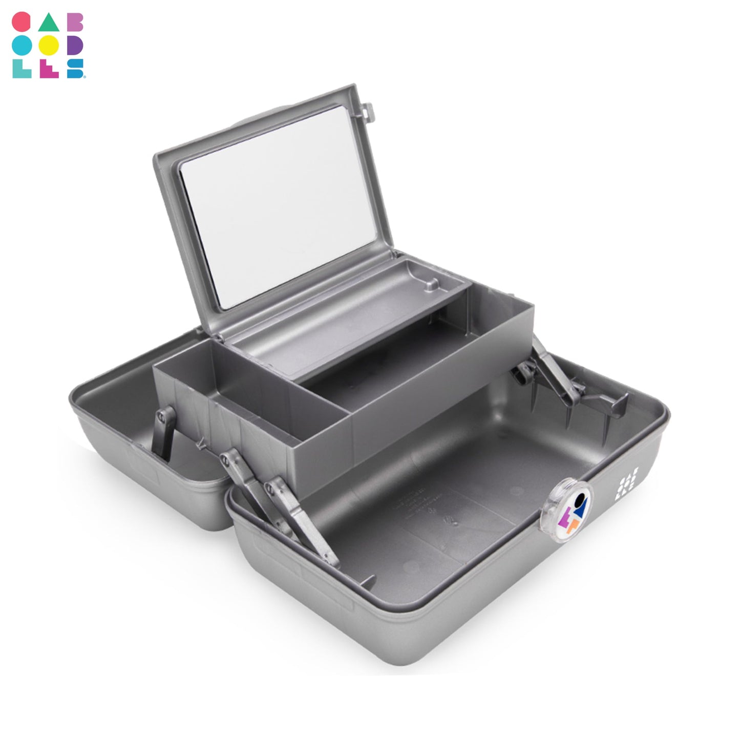 Caboodles Twilight Disco - On-The-go Girl Costmetic Organizer Make-up & Accessory Carry Case, Silver Shimmer