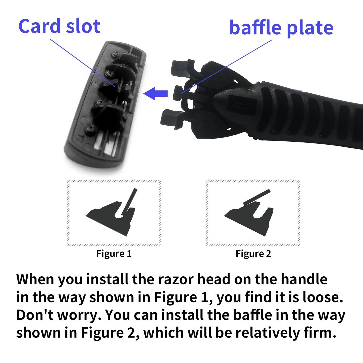 Miechua 3 Blade Razor,Plastic Anti-slip Men Manual Refill Cartridges razors, Reusable Face Cleansing Care Tool, Shave Supplies for Men and Women - Black