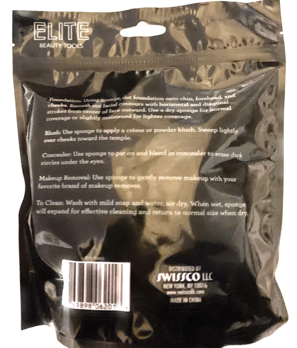 Swissco - Elite Cosmetic Sponges 24 Count Assorted