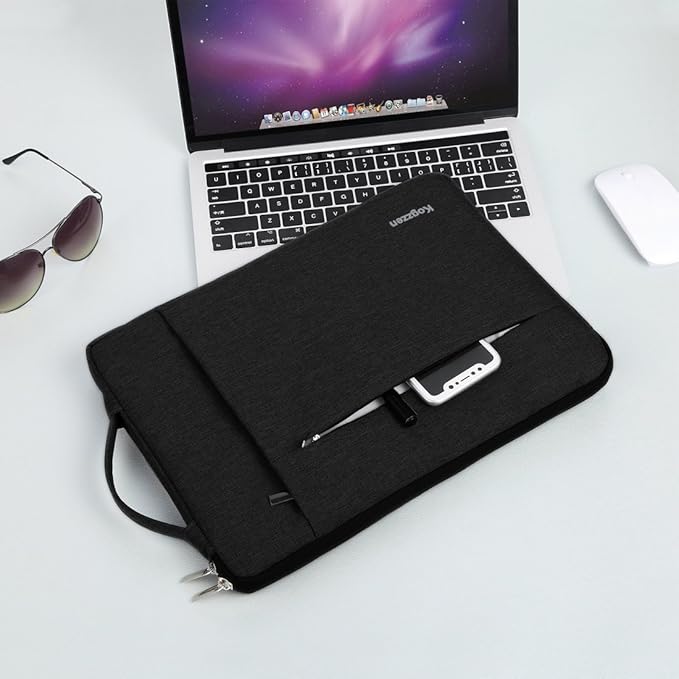 11-12 Inch Laptop Sleeve Shockproof Notebook Bag Compatible with MacBook Air 11.6"/ MacBook 12 inch/Surface Pro, Lightweight Tablet Case, Chromebook Dell Samsung HP Asus Acer - Black