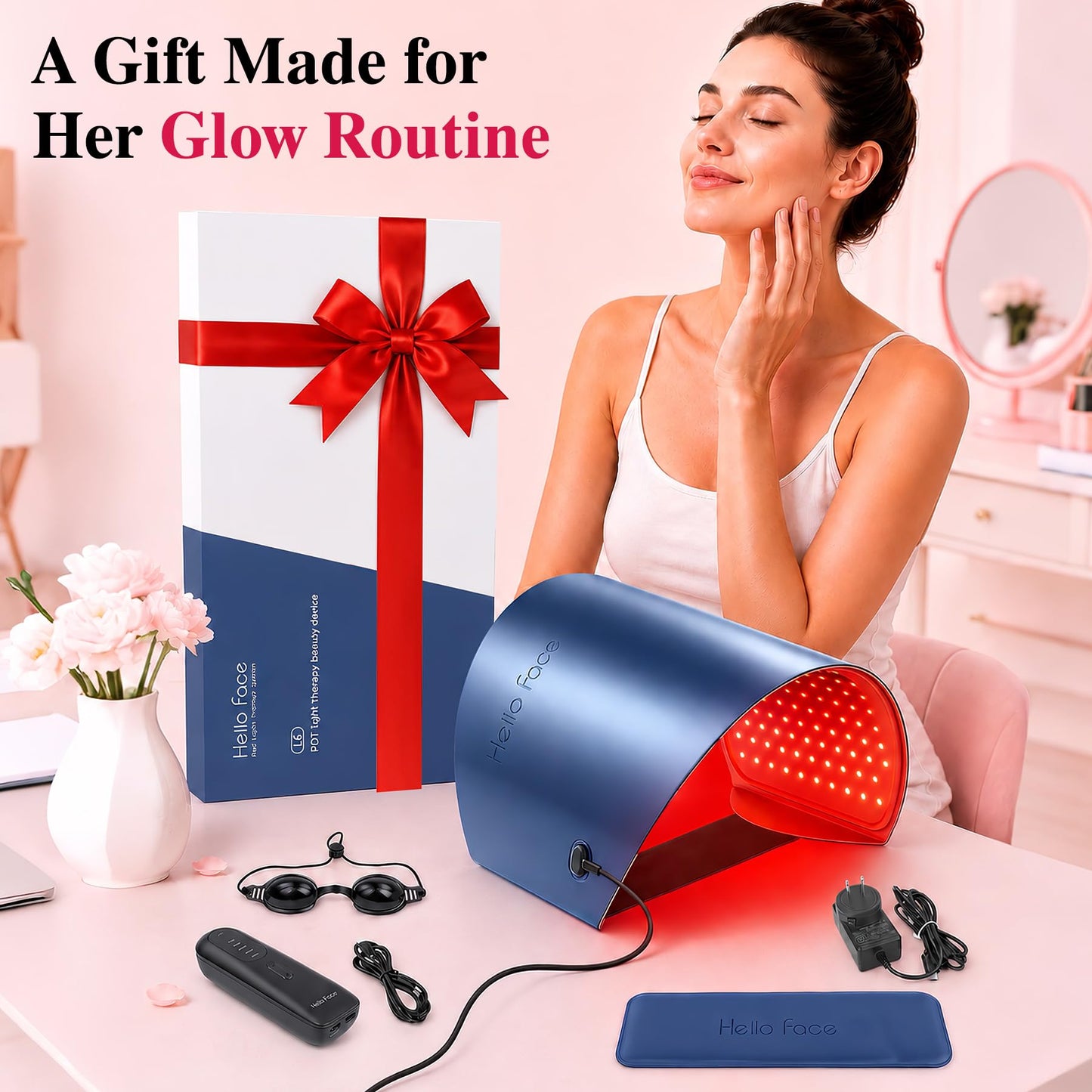 Flexible Red Light Therapy Panel for Face, Neck, Chest & Full Body