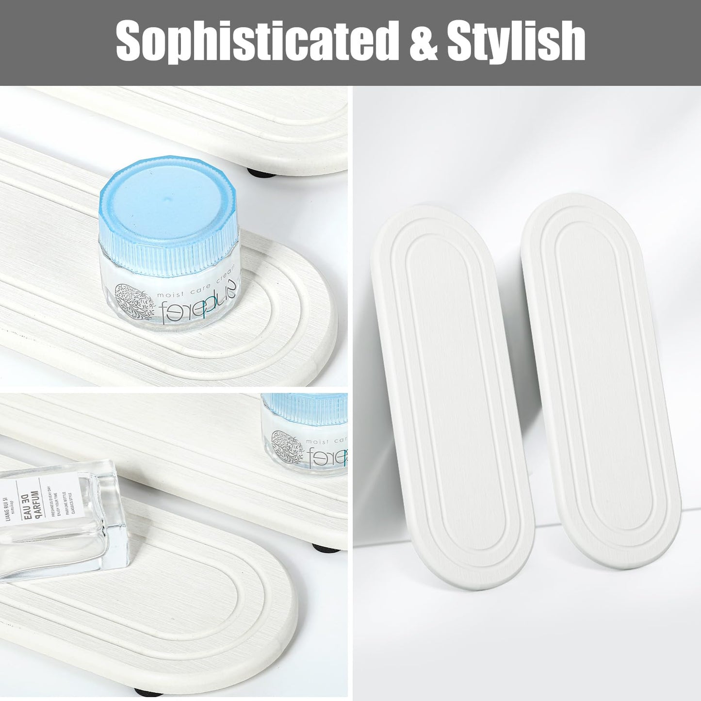 2PCS Water Absorbing Stone Tray, Fast Drying Diatomite Stone Sink Tray, Water Absorbent Diatomite Coasters, Stones Soap Trays for Kitchen Sink, Bathroom Counter Hand Soap Dish & Holders