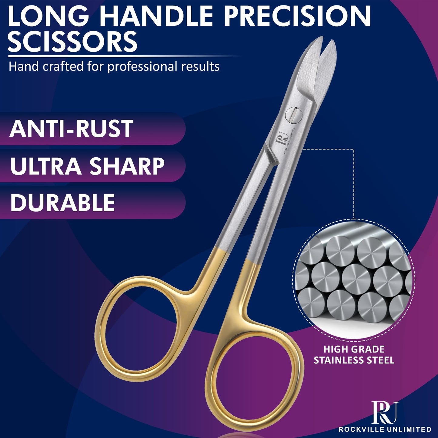 Toenail Scissors Premium Stainless Steel for Nail Scissors Precise Cutting of thick nails Beauty Scissor Made in Germany for Men & Women Pedicure Grooming Scissor.