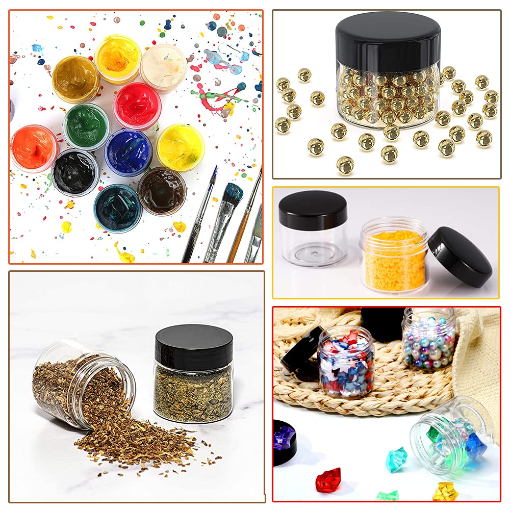 8oz Plastic Jars with Lids 8 oz Plastic Containers with Lids + 20g Sample Containers (Set of 24) Airtight Container for Lip Scrub, Body Butters, Cream, Slime, Craft Storage