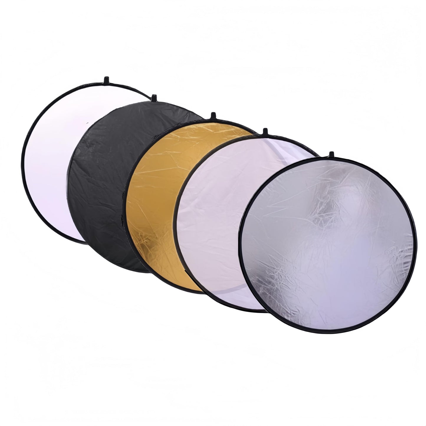 5-in-1 Photography Reflector 32"(80cm), Multi-Disc Collapsible Light Reflector with Bag - Super Portable for Studio/Macro Photography - Translucent, Silver, Gold, White and Black