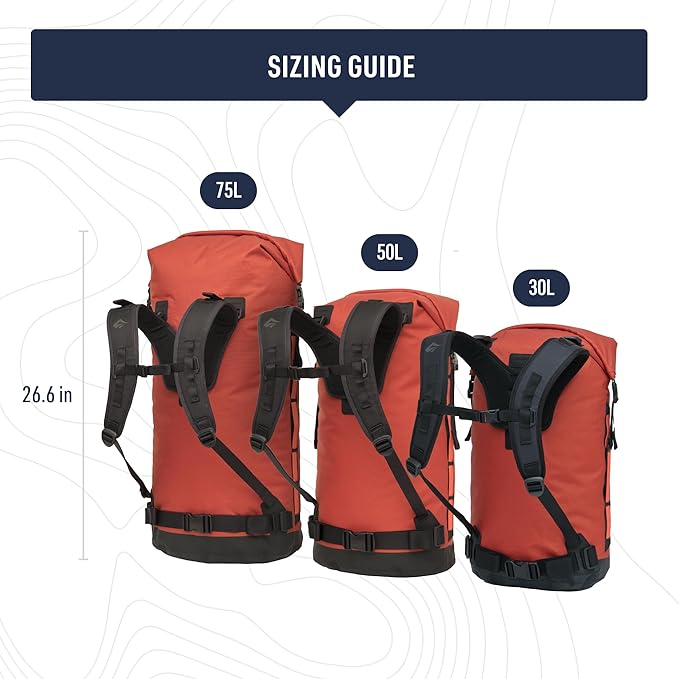 Sea to Summit Big River Dry Backpack with Adjustable Harness, 30 Liter, Picante Red