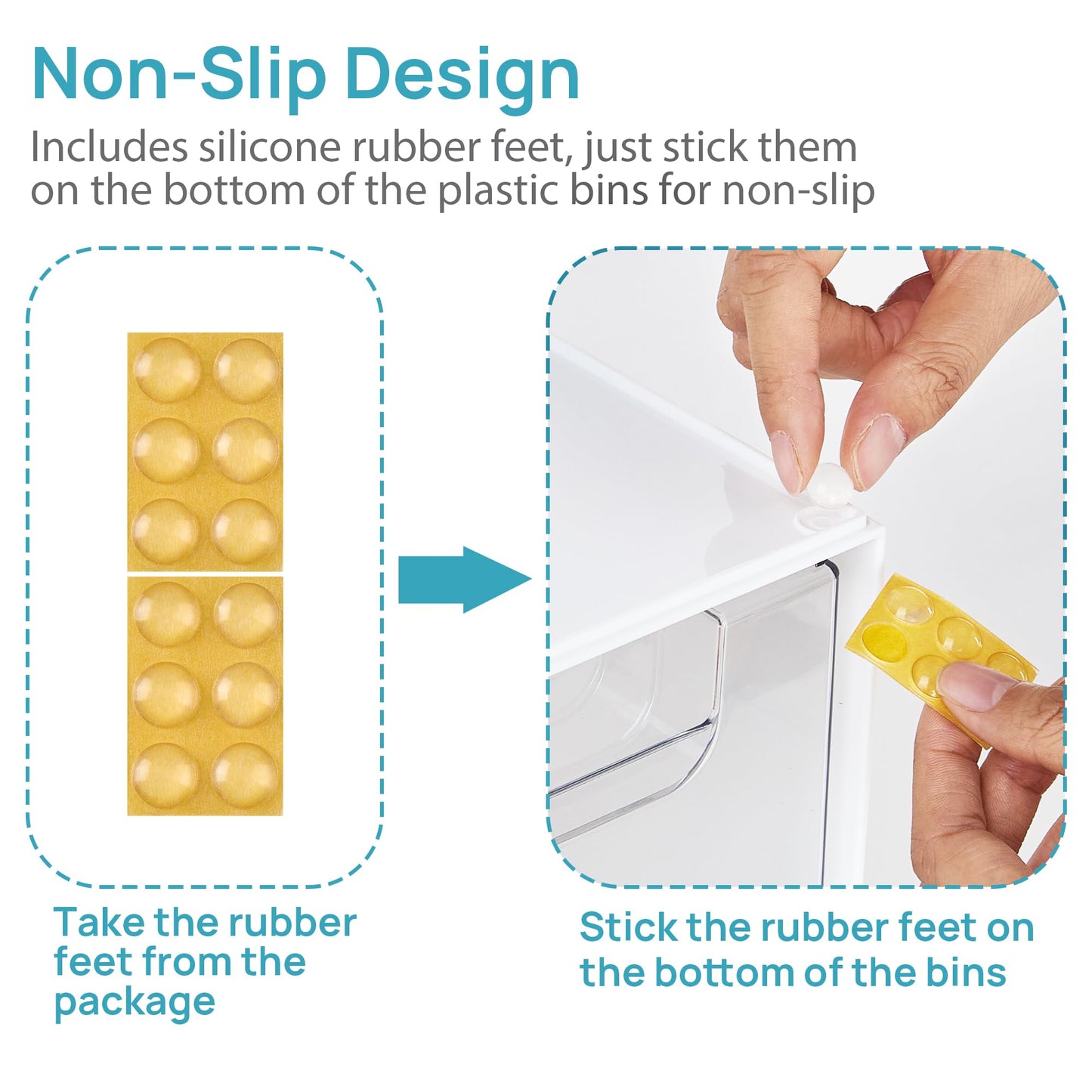 Vtopmart 2 Pack Stackable Storage Drawers, Plastic Organizers Bins for Baby Bottles, Skincare, Beauty Supplies, Ideal for Vanity, Bathroom, Kitchen Countertop, Cabinet Orga