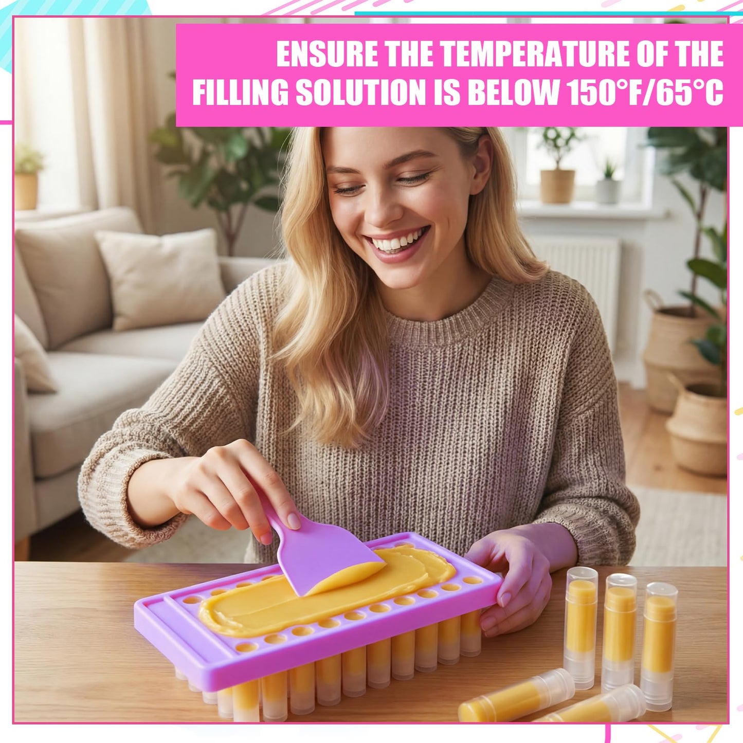 Singhoow 100 Pcs Lip Balm Tubes with 2 Filling Tray and 2 Spatula, 5 g Twist-up Lip Balm Containers with Caps for DIY Homemade Lipsticks, Solid Perfume, Gifts, Bpa Free & Leak Free(Clear)