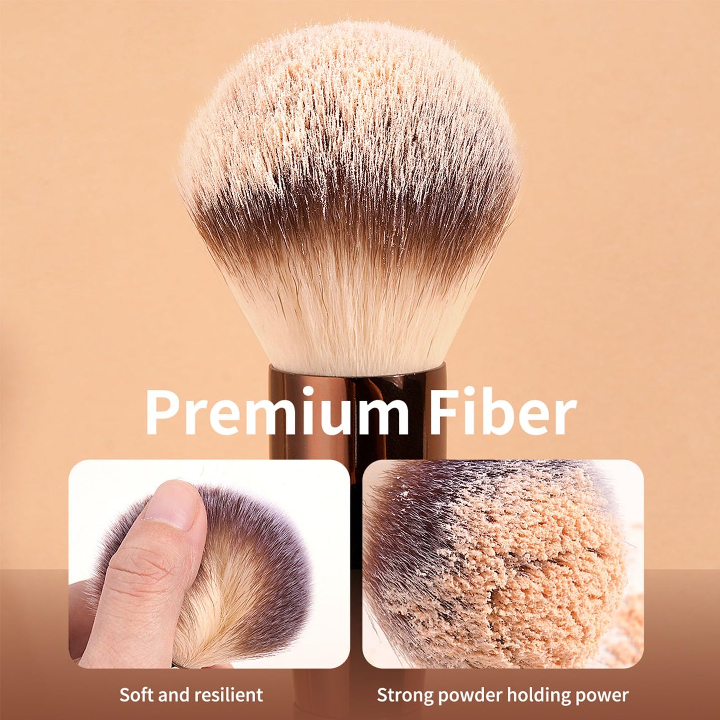 10 Pcs MAANGE Travel Makeup Brush Set with Magnetic case, Premium Synthetic Short Handle Brushes for Foundation, Powder, Concealer, Eye Shadows, Makeup Brush Tools Set(CoffeeBrown)