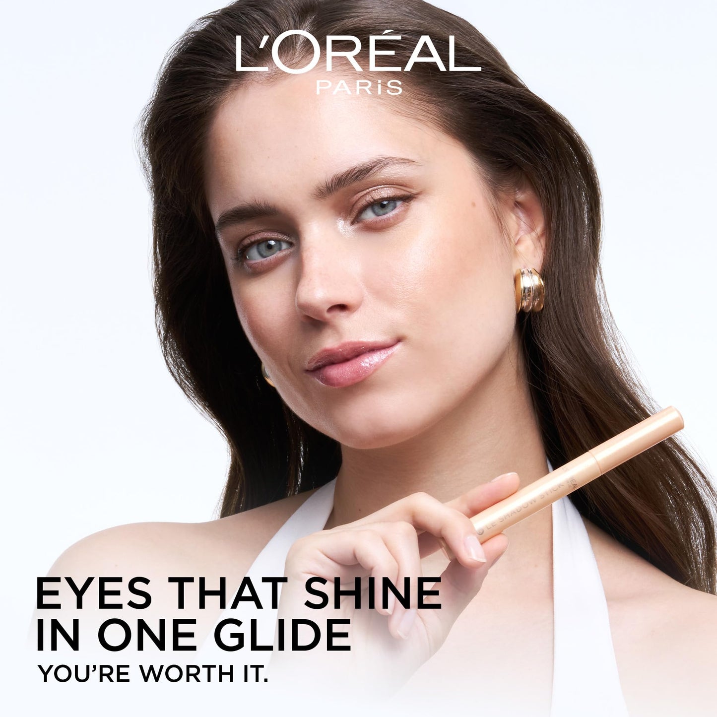 L'Oreal Paris Le Shadow Stick Shimmer Eyeshadow, High-Pigment, Long-Lasting, and Blendable Cream Eyeshadow Stick, Transfer and Smudge-Resistant Eye Makeup, Nude Lights