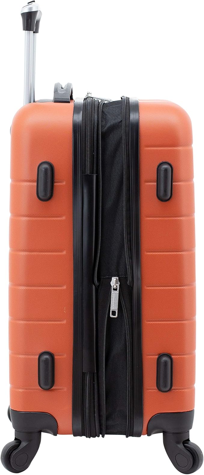 Wrangler Smart Luggage Set with Cup Holder and USB Port, Burnt Orange, 3 Piece