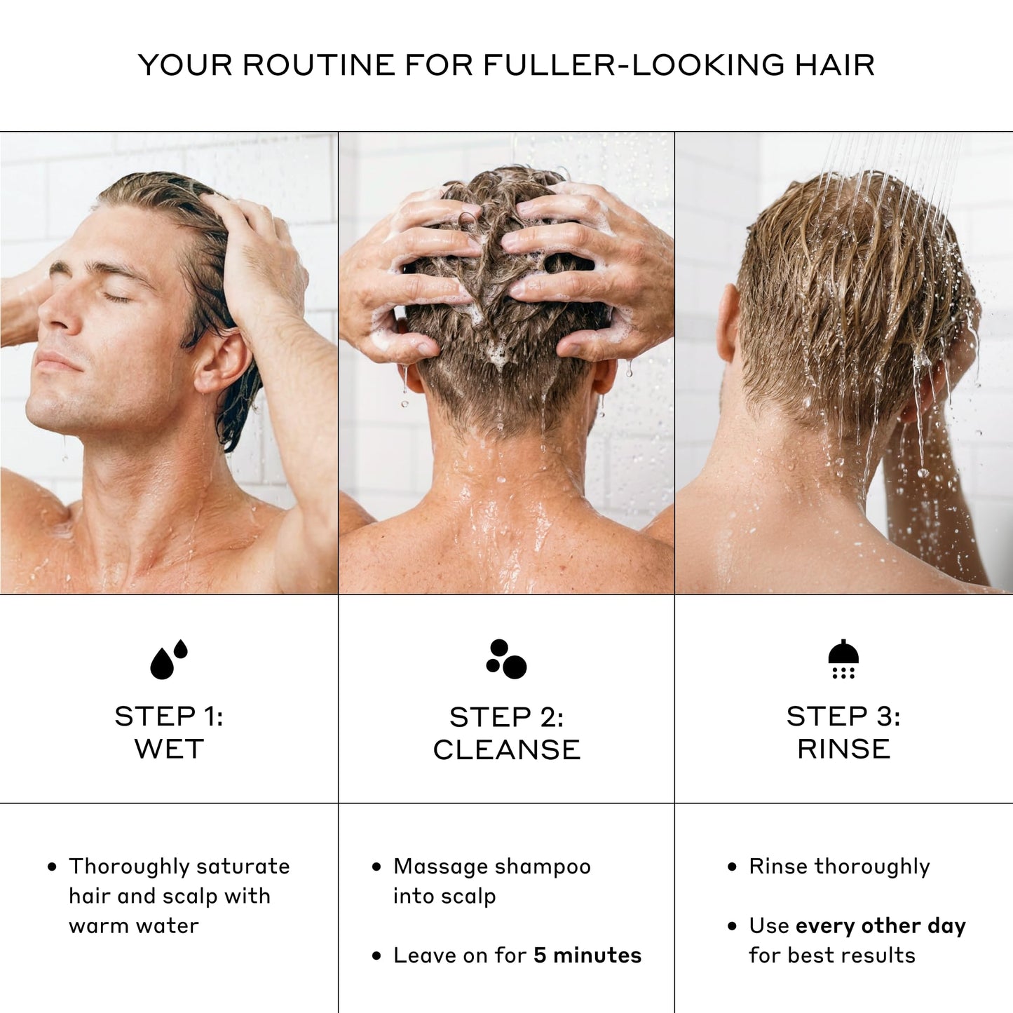 ZENAGEN Revolve Men's Thickening Shampoo | Supports Appearance of Fuller, Healthier-Looking Hair, Developed for Fine & Visibly Thinning Hair, Plant-Based, 5-Minute Treatment, 200 mL / 6.75 oz