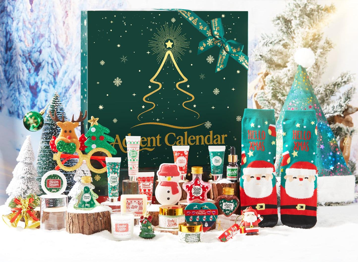 CADDISE Advent Calendar 2025 – Skincare Gift Set for Women, 24 Day Christmas Gifts, Holiday Beauty Gift Box, Spa Gift Basket for Mom & Teen Girls