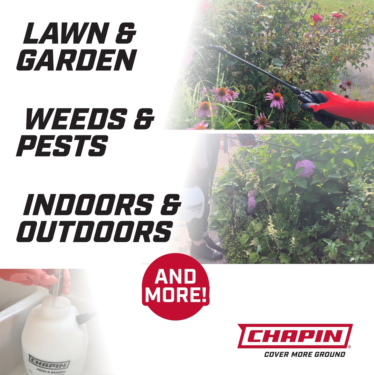 Chapin 1-Gallon Deluxe Garden Sprayer, Anti-Clog Performance