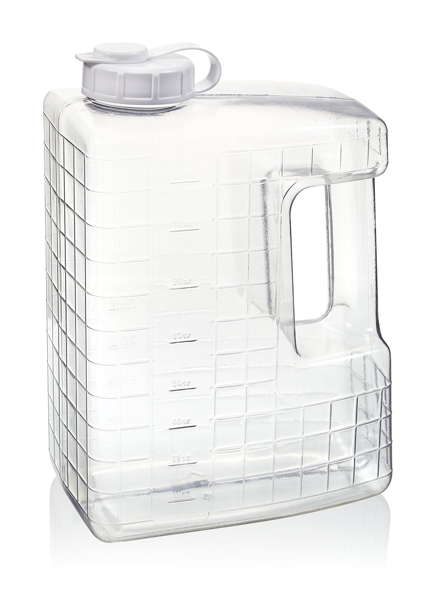 Arrow 1 Gallon Jug for Cold Drinks - Clear View Plastic Refrigerator Bottle with Cap & Easy-Pour Spout - Graduated Markings - Ideal for Water, Iced Tea, Juice & Milk - BPA Free - Made in USA