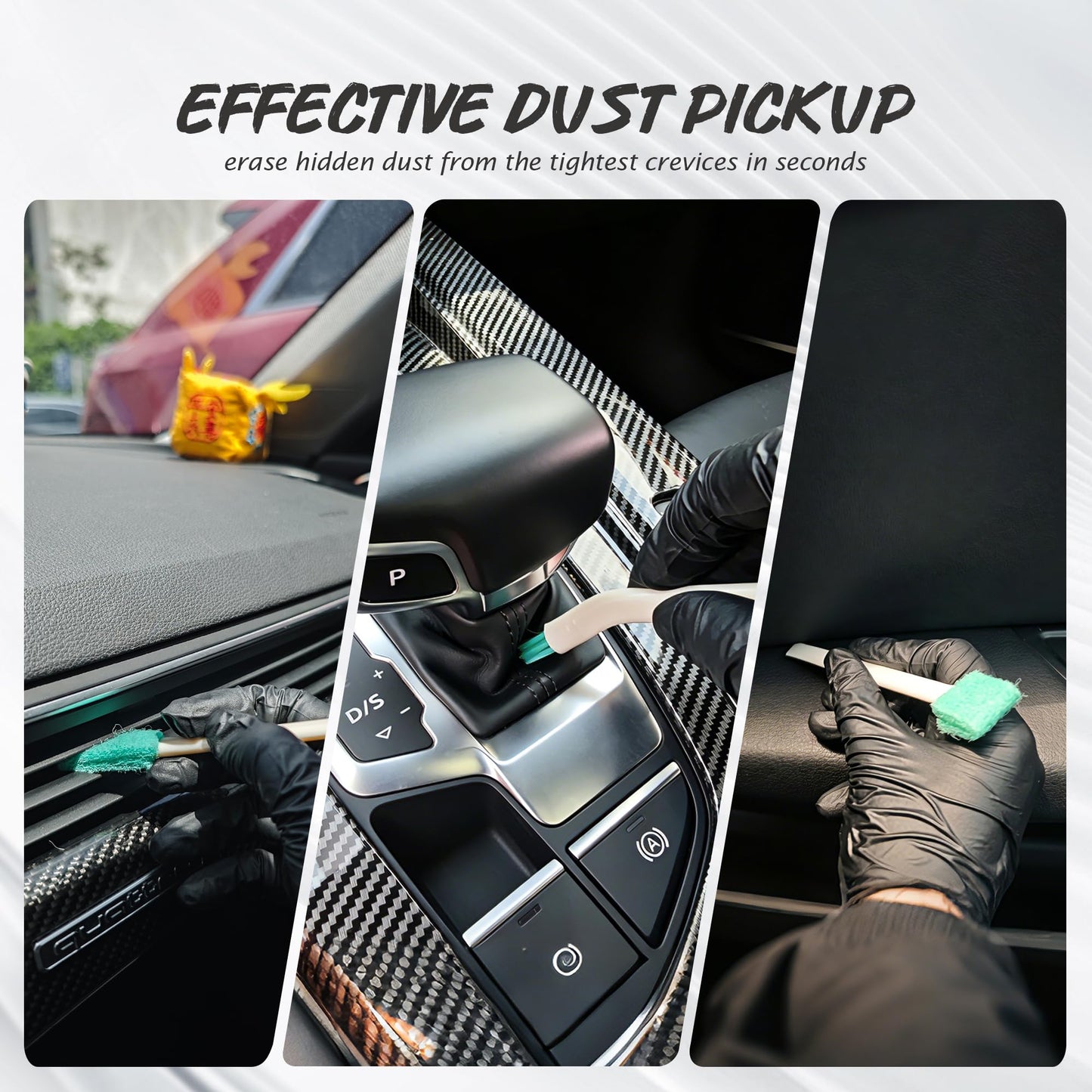 11PCS Professional Car Detailing Brush Set, Boars Hair & Ultra Soft Auto Detailing Brushes for Car Interior Exterior Cleaning, No Scratch Detail Brush Kit for Wheels Leather Air Vents, Gold
