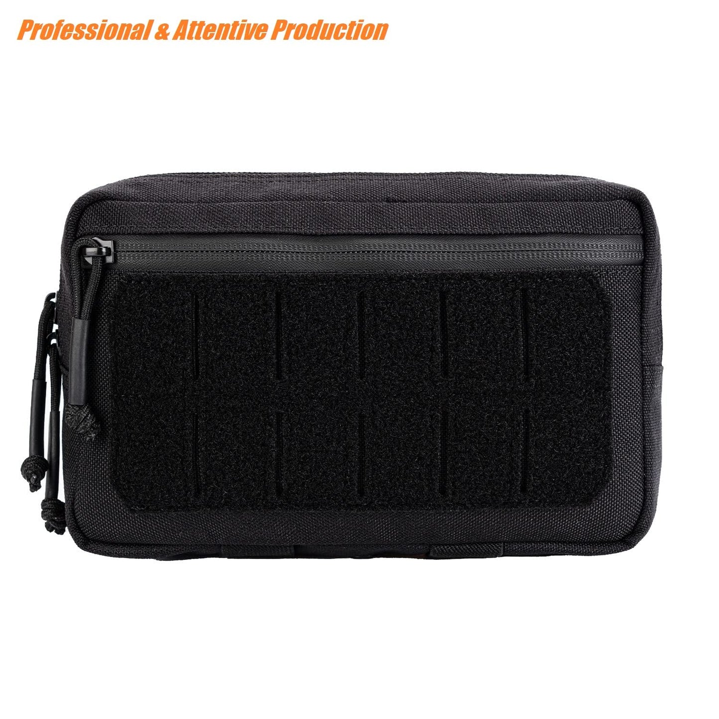 Dotacty Mini Modular Admin Pouch Tactical MOLLE Utility Tool Pouch for Chest Rig Duty Vest Battle Belt Backpack Accessory Small Dangler Bag EDC Gear Carrier IFAK Medical Kit Organizer BK
