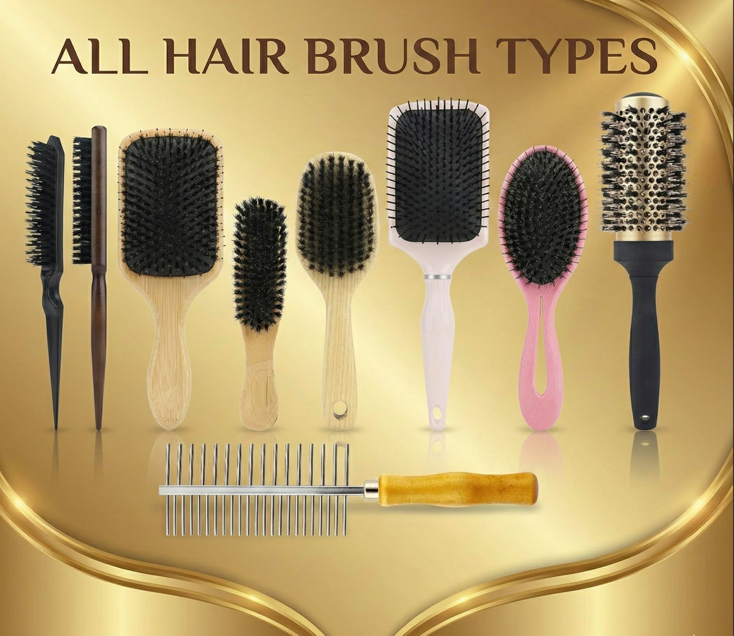 XCEL 2-in-1 Hair Brush Cleaner Tool, Dual-Sided Hairbrush Cleaning Rake & Comb for Removing Hair, Lint, Dust and Product Buildup from Paddle, Boar Bristle, Round and Detangling Brushes