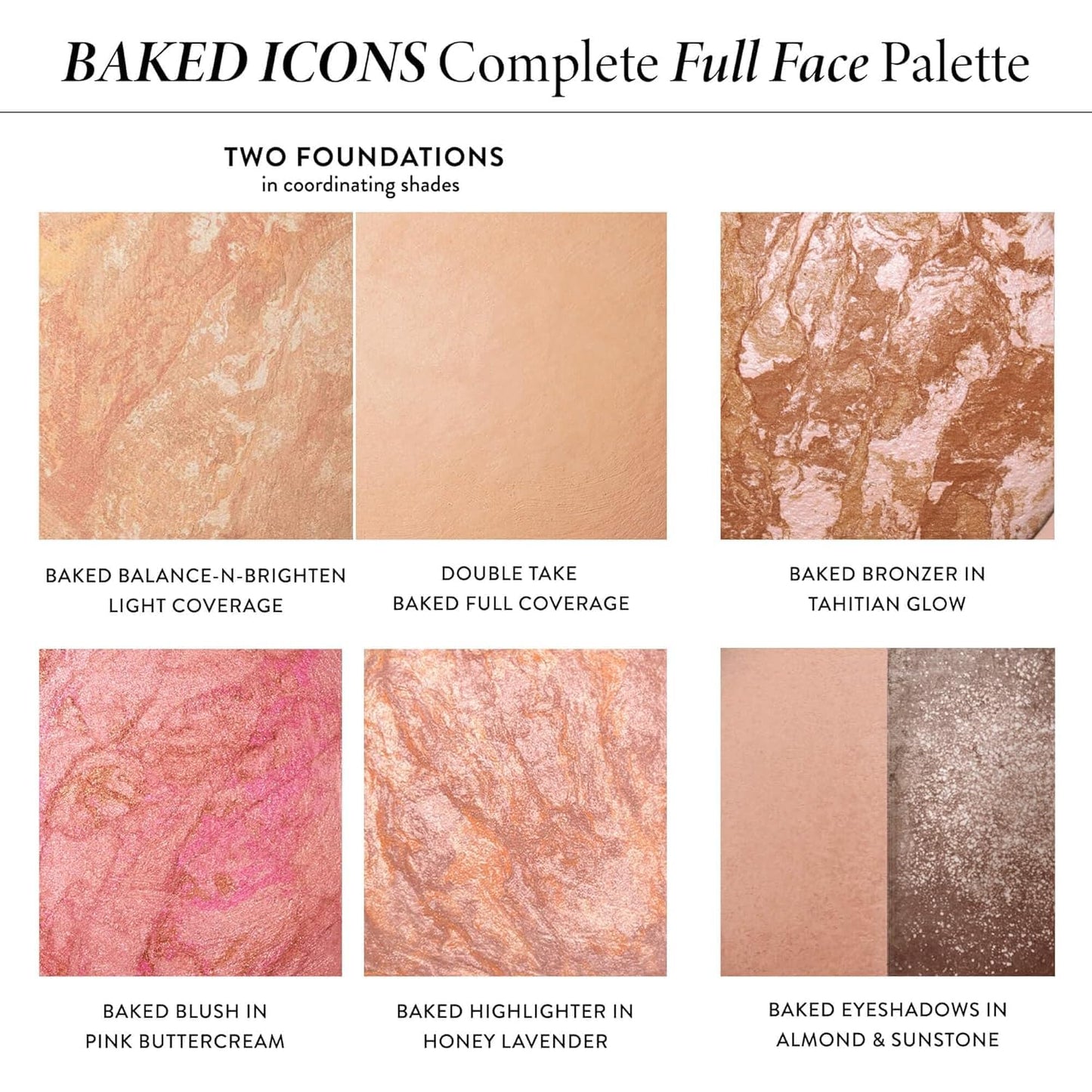 LAURA GELLER Baked Icons Complete Full Face Palette, Fair | All-in-One Makeup Palette with Baked Foundations, Blush, Bronzer, Highlighter, Eyeshadows | Coverage for Mature Skin | Travel-Friendly