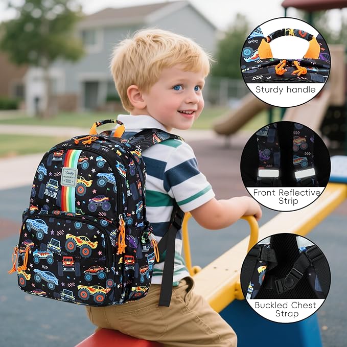 CAMTOP Backpack for Kids, Boys Girls Preschool Backpacks with Lunch Box Toddler Kindergarten School Bookbag Set